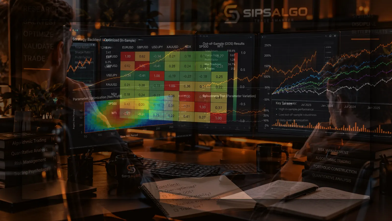 A fan of many faint probabilistic equity paths spreading out from one shared starting point.